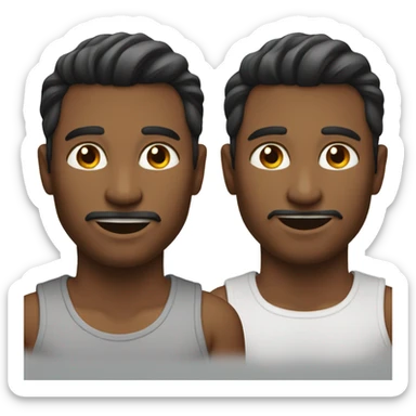 a handsome man  front and back sticker