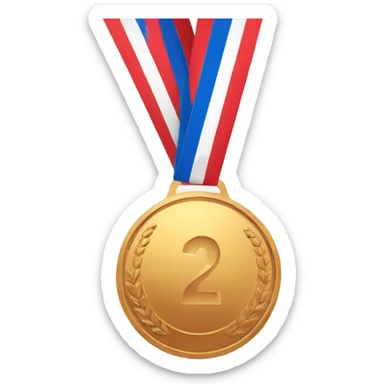 gold medal, bronze medal sticker