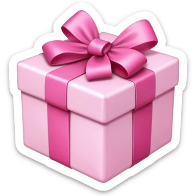 present with pink bow sticker