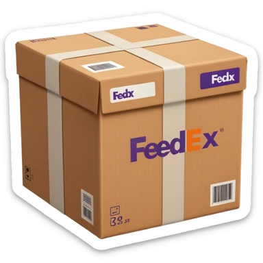 FedEx delivery parcel sticker