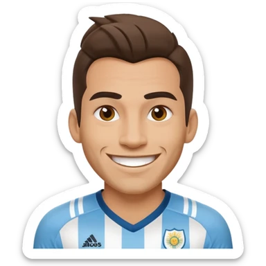 Lobo usando camisa da Argentina  sticker