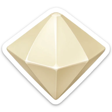 diamond shape carved from ivory. square tilted 45 degrees sticker
