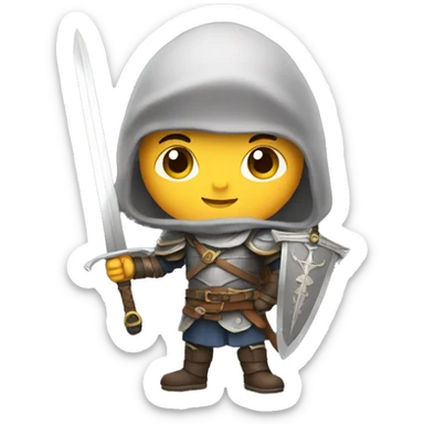 A boy with his sword sticker