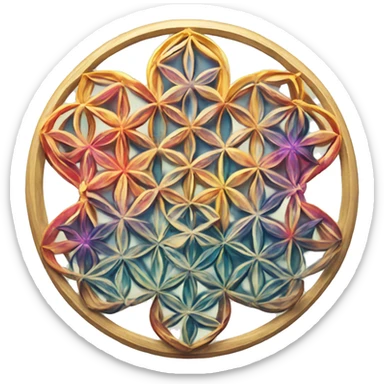 Flower of life sacred sticker