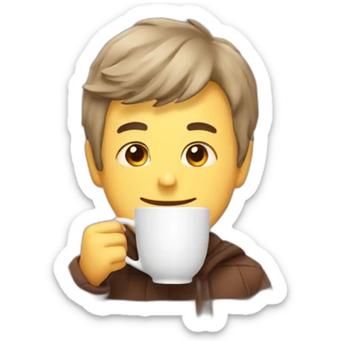 Drinking tea sticker