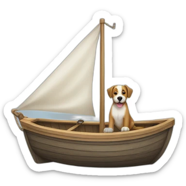 boat with dog sticker