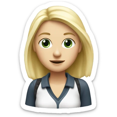 Blonde girl drivingWolkswagen golf  sticker