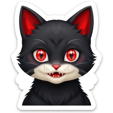 Vampire kitten sticker