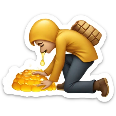 Person vomitting honey sticker