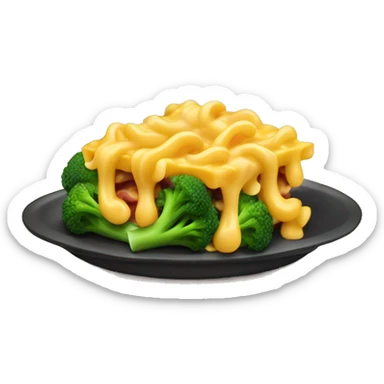 mac and cheese with bacon and brocolli sticker