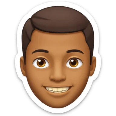 Faça um homem pardo com cabelo curto com dente de ouro sticker