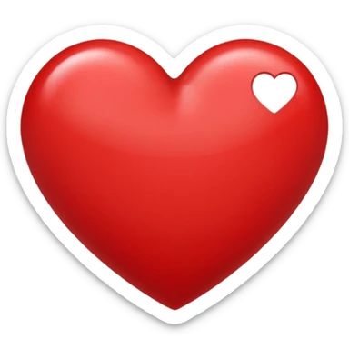 Heart emoji with T inside  sticker