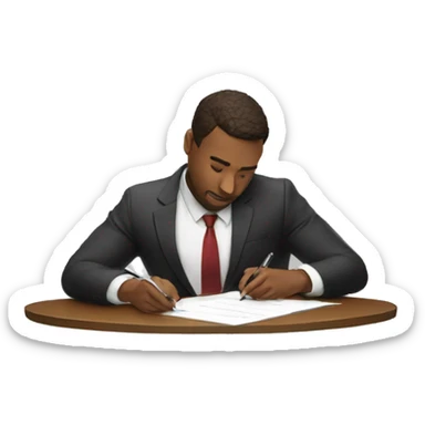 signing a deal sticker