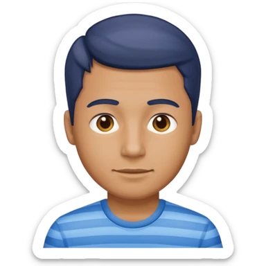 Man with blue Striped Shirt not t shirt sticker