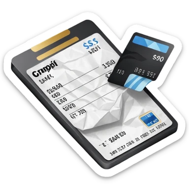 credit card receipt sticker