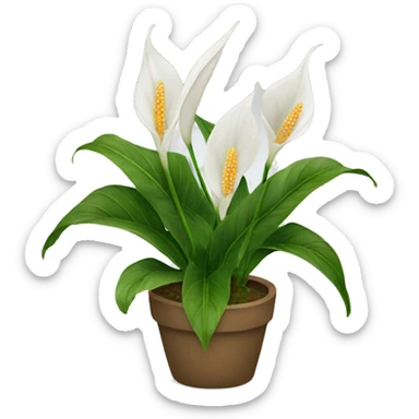 Peace lilies plant sticker