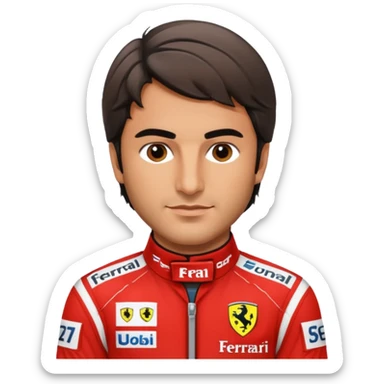 carlos sainz ferrari. make him look exactly like carlos sticker
