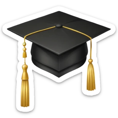 graduate cap sticker