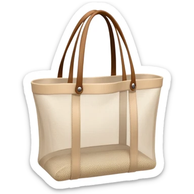 net bag,  mesh storage bag, tote bag, used for shopping, it has two knited handles as bag itself, it is empty inside of it just the shape of the bag sticker