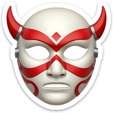 Hilichurl (from Genshin Impact) (with a white mask with red tribal markings on it)  sticker