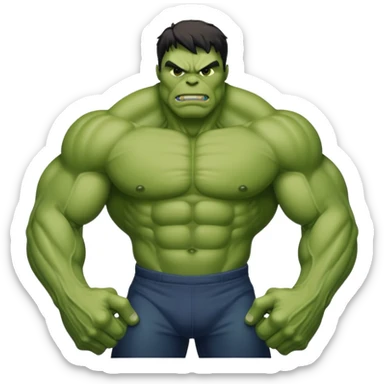 Alien buff as hulk sticker