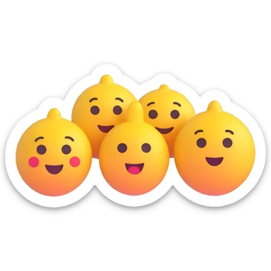 three emojis in first, second and third place sticker