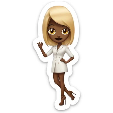 Roach in heels sticker