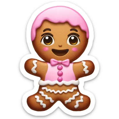 babypink gingerbread sticker