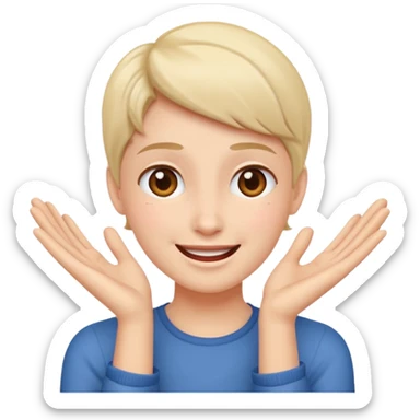 Romance - feeling of excitement associated with love - hands to one side of face sticker