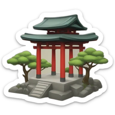 Shinto shrine sticker
