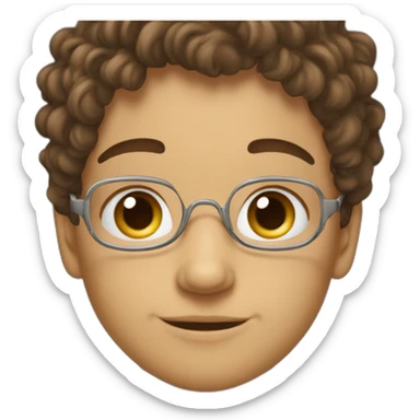 Garçon avec les cheveux bouclés et avec la. Peau métisse sticker