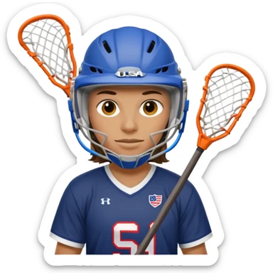 usa lacrosse player sticker