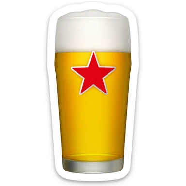 can you make a heineken glass  and add the red heiniken star on the front of the beer glass sticker