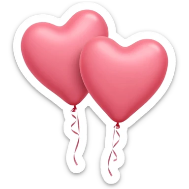 powder colored heart shaped balloons sticker