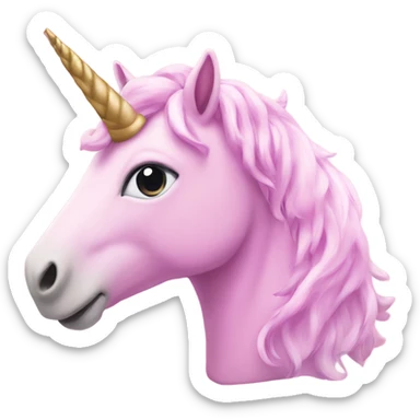 Unicorn in pink colour  sticker
