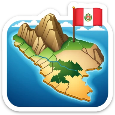 I want that you generate an correct Peru map emoji sticker