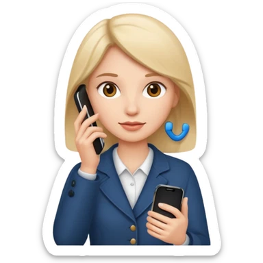 same woman but changing documents to phone sticker