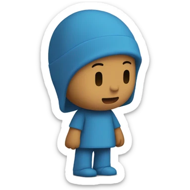 pocoyo saying "jangan ya dek ya sticker