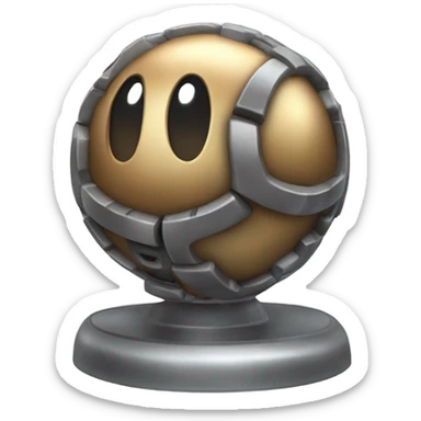 Metal Kirby ball with wheels sticker