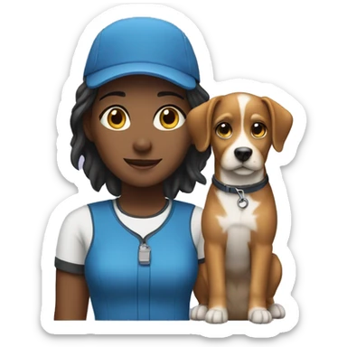 Girl dog trainer sticker