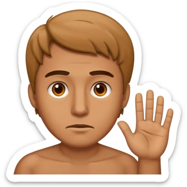 A man saying no with a nonchalant look sticker