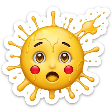 Emoji getting shot  sticker