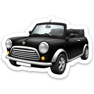 Coche mini negro descapotable  sticker