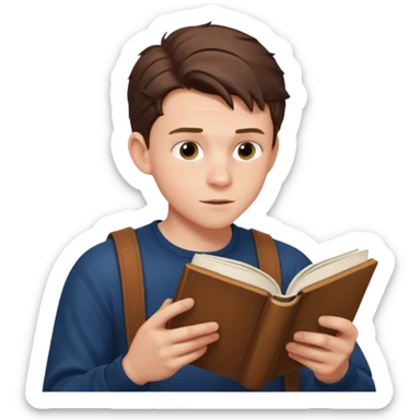 tom holland read book sticker