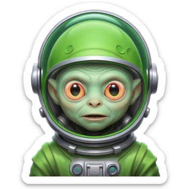 Neon gollum with a space helmet on sticker