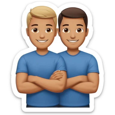 2 Men with their arms crossed  sticker