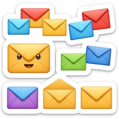 Mail emoji set sticker