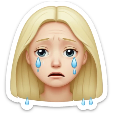 Triste pleure sticker