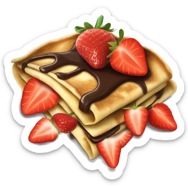 Nutella crepe with strawberry’s  sticker