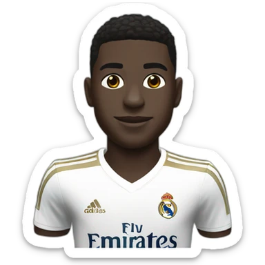 Vinicius jr with real madrid jersey sticker
